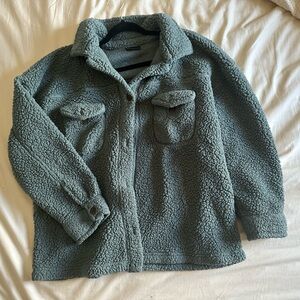 Fit fleece shirt jacket
